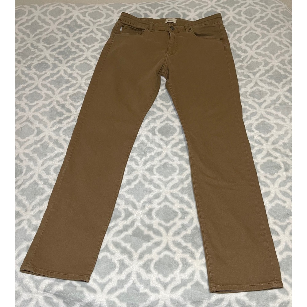 DL1961 Russell Slim Straight Mens Pants Size 34 Tobacco Brown